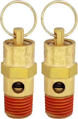 1/4 Inch NPT 175 PSI Brass Air Pressure Relief Safety Valve - Heavy Duty Brass, Corrosion Resistant, Automatic Pressure Release for Air Systems, Fits Standard 1/4 Inch Ports in Saudi Arabia
