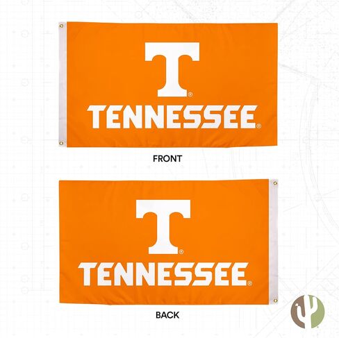 Desert Cactus University of Tennessee Flag Double Sided UT Knoxville Volunteers Vols Banners 100% Polyester Indoor Outdoor 3x5 feet Flags (Double Sided - Flag 2) in Kuwait