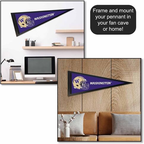 Washington UW Huskies Football Helmet Pennant Flag in Kuwait