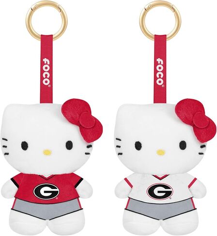 FOCO NCAA للجنسين البالغين Ncaa College Team Logo 2 Pack Mini Plush Hello Kitty® Bag Charm Keychain in Kuwait