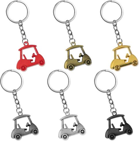 6 PCS Golf Cart Keychain, Zinc Alloy Golf-Cart Key chains, Golf Keychains for Men Golf-Themed Souvenirs for Players in Kuwait