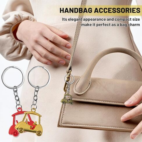6 PCS Golf Cart Keychain, Zinc Alloy Golf-Cart Key chains, Golf Keychains for Men Golf-Themed Souvenirs for Players in Kuwait