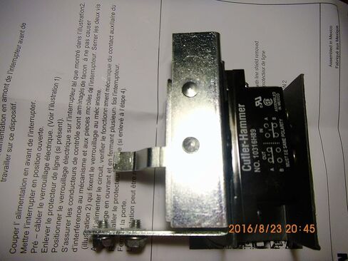 CUTLER HAMMER DS200EK1 مجموعة الاتصال المساعدة، التعشيق الكهربائي، جميع المفاتيح (باستثناء 30-100A DG)، 1NO/1NC in Kuwait