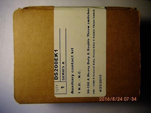 CUTLER HAMMER DS200EK1 مجموعة الاتصال المساعدة، التعشيق الكهربائي، جميع المفاتيح (باستثناء 30-100A DG)، 1NO/1NC in Kuwait