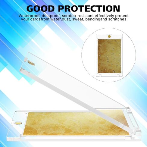 80 Pcs 130 Pt Acrylic Magnetic Card Holders, 2.5" x 3.5" One Touch Card Holder, Quick Access Design, Hard and Durable Magnetic Case, for Cards Collect, Storage and Display(80 pcs) in Saudi Arabia