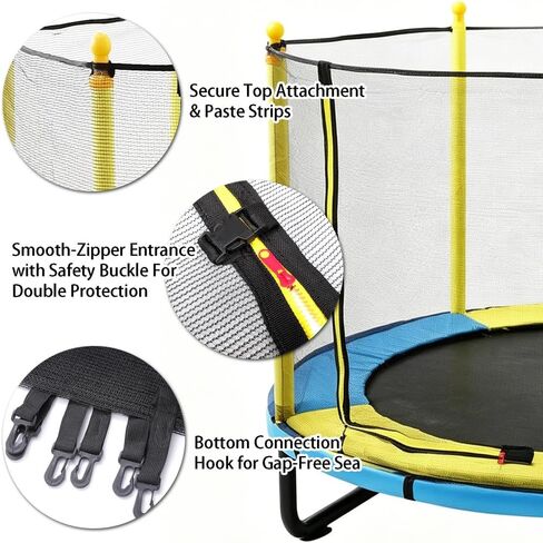 Trampoline Net, Kids Trampoline Replacement Net (Net Only), Garden Trampoline Accessories Safety Protective Enclosure in Kuwait