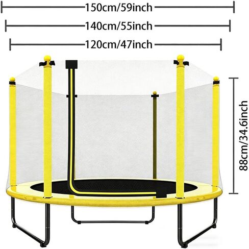 Trampoline Net, Kids Trampoline Replacement Net (Net Only), Garden Trampoline Accessories Safety Protective Enclosure in Kuwait