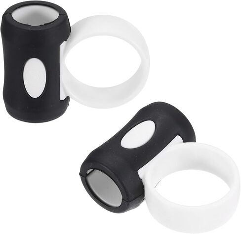 MECCANIXITY 2 Pcs Drum Stick Control Clips, Silicone Control Clip Finger Ring Drum Sticks Drumming Accessories for Drummer Beginners Practice Fits 5A Drumsticks, Gray-White in Kuwait