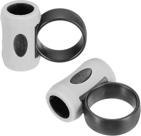 MECCANIXITY 2 Pcs Drum Stick Control Clips, Silicone Control Clip Finger Ring Drum Sticks Drumming Accessories for Drummer Beginners Practice Fits 5A Drumsticks, Gray-White in Saudi Arabia