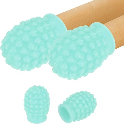 MECCANIXITY 4 Pcs Drumstick Dampeners, Silicone Grid Drumstick Mute Tips Drum Accessory Sticks Percussion Tips for Silent Drumming Practice Fits 7A Drum Sticks, Green in Saudi Arabia