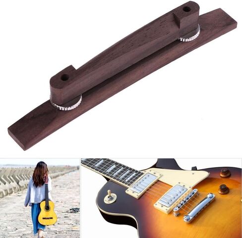 قطعة واحدة من خشب الورد القابل للتعديل متوافقة مع قاعدة وسرج جسر غيتار الجاز Archtop، وأجزاء الجسر غير المشقوقة in Kuwait
