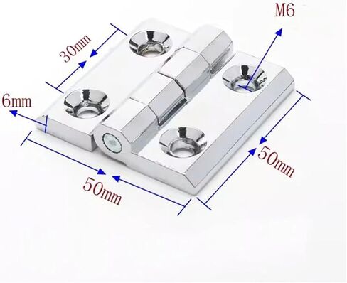 Industrial Machinery and Equipment Cabinet Box Door Hinge 1Pcs(50 Bright Chromium) in Saudi Arabia
