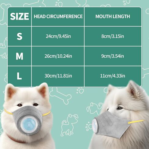 3pcs Adjustable Dog Gas Mask, New Creative Dog Face Muzzles Breathable Reusable Anti Smog Effectively Filter Air Pollution (Small) in Saudi Arabia