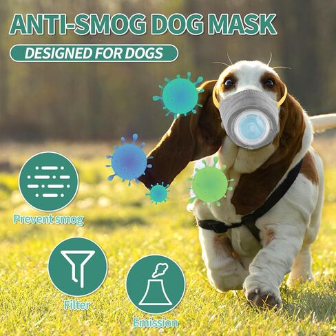 3pcs Adjustable Dog Gas Mask, New Creative Dog Face Muzzles Breathable Reusable Anti Smog Effectively Filter Air Pollution (Small) in Saudi Arabia