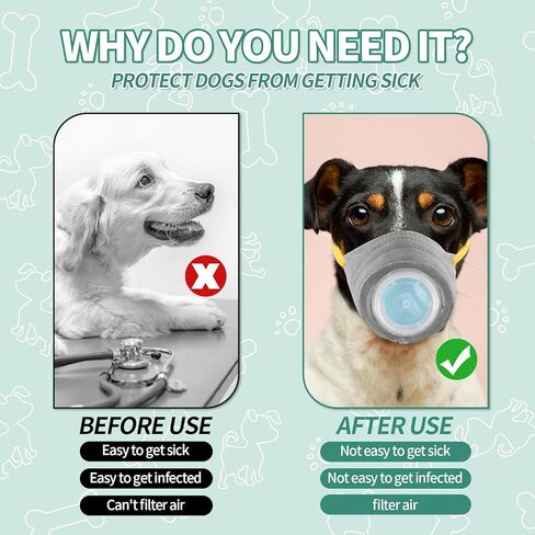 3pcs Adjustable Dog Gas Mask, New Creative Dog Face Muzzles Breathable Reusable Anti Smog Effectively Filter Air Pollution (Small) in Saudi Arabia