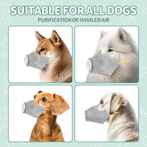 3pcs Adjustable Dog Gas Mask, New Creative Dog Face Muzzles Breathable Reusable Anti Smog Effectively Filter Air Pollution (Small) in Saudi Arabia