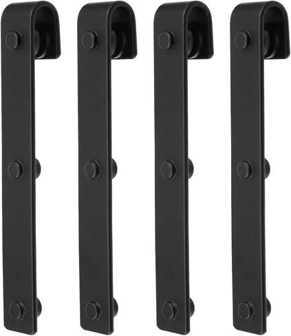 Heavy Duty Mini Cabinet Sliding Barn Door Hardware Kit for TV Stand, Cupboards, Storage Cabinets, Wardrobes, J Shape Hanger, 4 Packs in Saudi Arabia