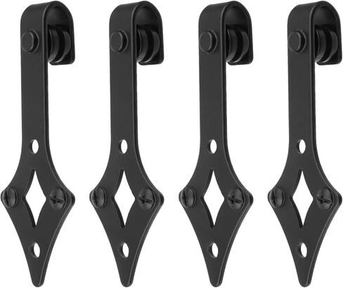 Heavy Duty Mini Cabinet Sliding Barn Door Hardware Kit for TV Stand, Cupboards, Storage Cabinets, Wardrobes, J Shape Hanger, 4 Packs in Saudi Arabia