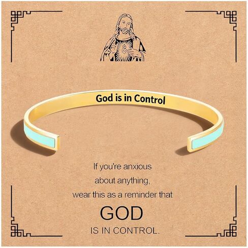 choice of all God Is in Control Bracelet Engraved Inspirational Bracelet Little Words Project Bracelets Best Friend Gift in Saudi Arabia