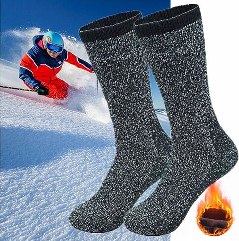 Diamond Star Thermal Heated Socks for Men & Women, Thick Insulated Winter Socks for Cold Weather and Outdoor Warmth in Saudi Arabia