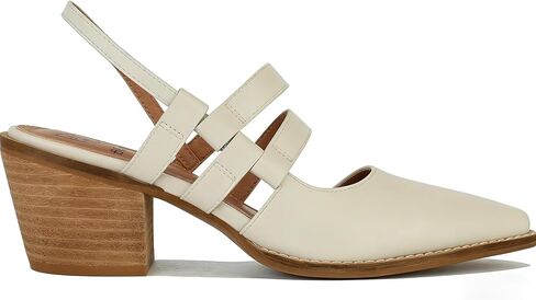 Women's Strappy Heeled Shoes Block Heel Pumps Pointed Toe Heels Slingback Closed Toe Dress Wedding Shoes in Saudi Arabia
