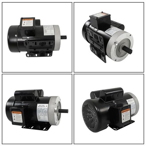 محرك كهربائي عالمي مرحلة واحدة 5HP 3450 دورة في الدقيقة 208-230 فولت 56C إطار 5/8 بوصة قطر العمود 60 هرتز دوران CW/CCW in Kuwait
