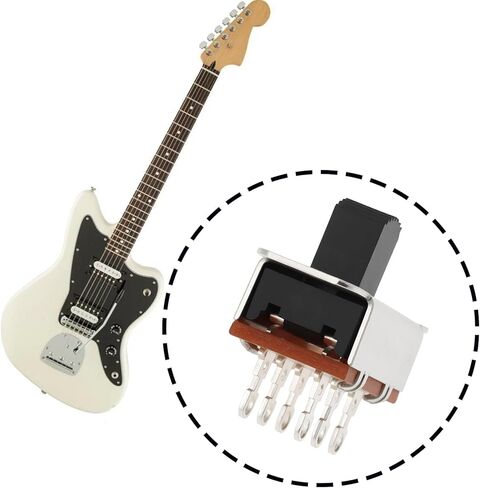 eMagTech 2Pcs 6Pin Slide Switch 8mm 2-Position Instrument Switch PBS-110-C 3A/250V Compatible with Jazzmaster 22.5x9x13.3mm in Kuwait