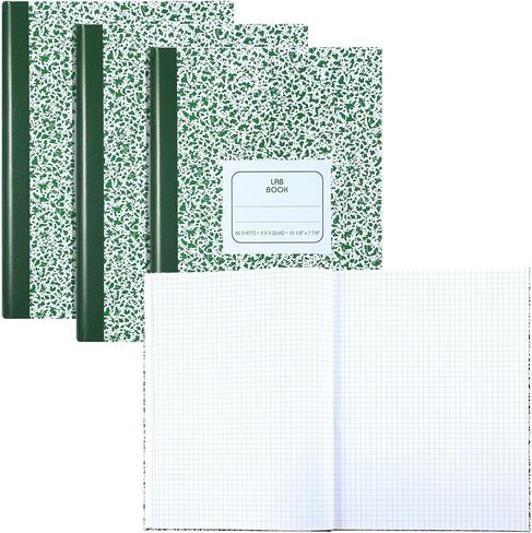 3 Pack National Lab Notebook Paper Paper Paperboratory Book ، Rule Quadrille ، Green Marble Cover ، 10.13 × 7.88 Inch ، 96 Sheets in Kuwait