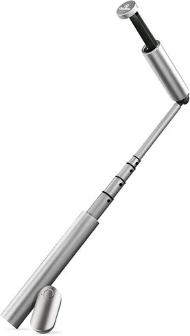 CLIALROS Aluminum Selfie Stick with Bluetooth Remote Control, Rose Gold in Saudi Arabia