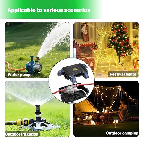 Small Outdoor Electrical Box (inner7.3 * 5.1 * 1.6) with Clear Waterproof Shield,Waterproof Extension Cord Cover,Weatherproof Connection Box with 4 Cable Entry for Plug,Connector (1PCS,Black) in Kuwait