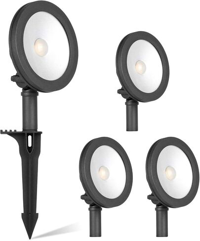 hykolity الجهد المنخفض LED المناظر الطبيعية الجدار غسل الضوء، 7.4W 430LM 12V-15V السلكية أضواء LED في الهواء الطلق، 50 واط أضواء المناظر الطبيعية يعادل لبناء شجرة، الألومنيوم المصبوب، 4 حزمة in Kuwait