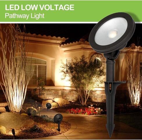 hykolity الجهد المنخفض LED المناظر الطبيعية الجدار غسل الضوء، 7.4W 430LM 12V-15V السلكية أضواء LED في الهواء الطلق، 50 واط أضواء المناظر الطبيعية يعادل لبناء شجرة، الألومنيوم المصبوب، 4 حزمة in Kuwait