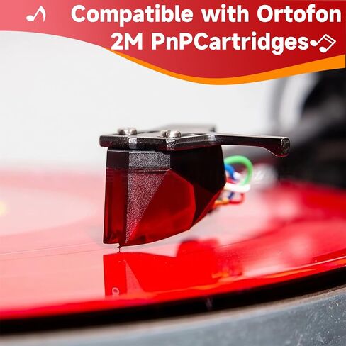 بديل قلم أحمر 2M، متوافق مع قلم Ortofon 2M الأحمر، مع غطاء واقي، طرف ماسي بيضاوي، متين in Kuwait