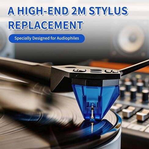 Replacement Stylus for Ortofon 2m Blue with Elliptical Diamond tip,Universally Compatible with Ortofon 2M PnP MkII Turntable Cartridge with Stylus Guard Cover in Kuwait