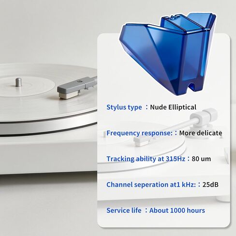 Replacement Stylus for Ortofon 2m Blue with Elliptical Diamond tip,Universally Compatible with Ortofon 2M PnP MkII Turntable Cartridge with Stylus Guard Cover in Kuwait