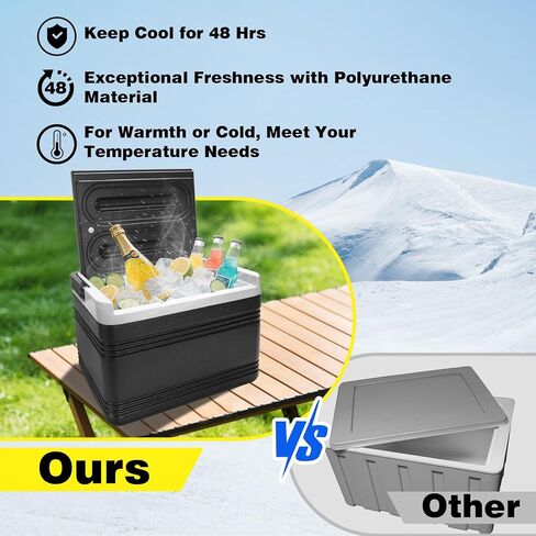 Universal Golf Cart Ice Cooler, Portable 8L Ice Box Compatible with EZGO/Club Car/Yamaha, Allow 48 Hrs Fresh, Ice Chest Box, for Drinks, Camping, Beach, Fishing in Kuwait