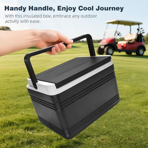 Universal Golf Cart Ice Cooler, Portable 8L Ice Box Compatible with EZGO/Club Car/Yamaha, Allow 48 Hrs Fresh, Ice Chest Box, for Drinks, Camping, Beach, Fishing in Kuwait