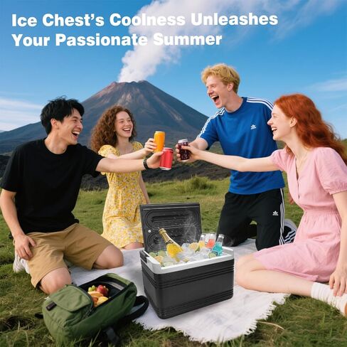 Universal Golf Cart Ice Cooler, Portable 8L Ice Box Compatible with EZGO/Club Car/Yamaha, Allow 48 Hrs Fresh, Ice Chest Box, for Drinks, Camping, Beach, Fishing in Kuwait