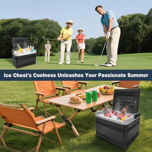 Universal Golf Cart Ice Cooler, Portable 8L Ice Box Compatible with EZGO/Club Car/Yamaha, Allow 48 Hrs Fresh, Ice Chest Box, for Drinks, Camping, Beach, Fishing in Kuwait