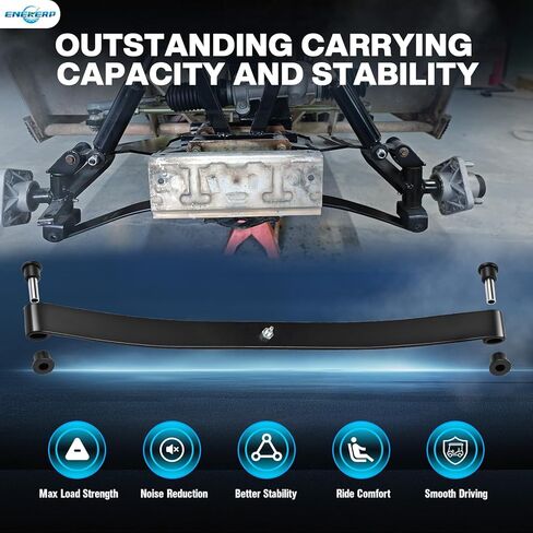 Golf Cart Front 1-Leaf Spring for Club Car DS 1981-Up, Heavy Duty Golf Cart Front Suspension Spring Include Bushings and Sleeves, OEM# 1012030 1015108 103628801, Enhanced Load Support, Smoother Ride in Kuwait