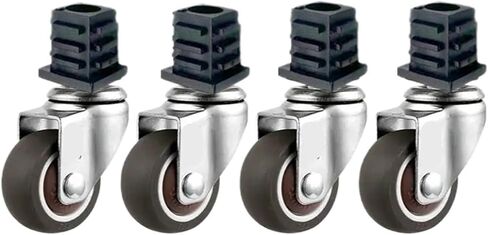4 pieces/lot casters 1.5 inches 19/22/25 furniture square tube wheel gimbal stainless steel silent brake caster trolley (Color : 25-A, Size : 1.5 Inch) in Saudi Arabia