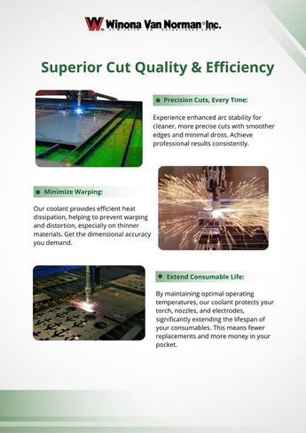 Clean Cut | Plasma-Table Cutting Coolant | Premium Ultra-Concentrated | Green Color (1 Gallon) in Saudi Arabia