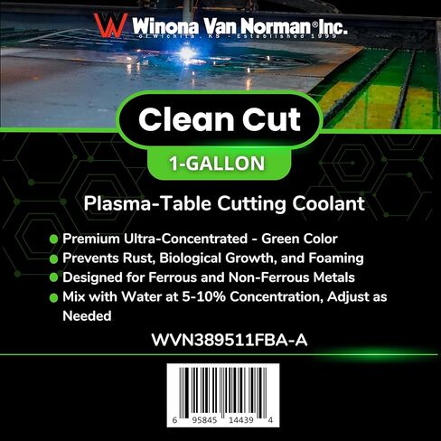 Clean Cut | Plasma-Table Cutting Coolant | Premium Ultra-Concentrated | Green Color (1 Gallon) in Saudi Arabia