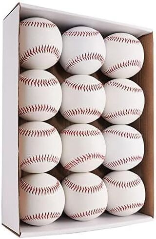 R&L Official Size Blank Practice Training Baseballs 12 Balls Pack Blank Baseball Sports Youth/Adult for League Play, Pitching, Batting, Fielding, Autograph, Gifts(One Dozen) in Kuwait