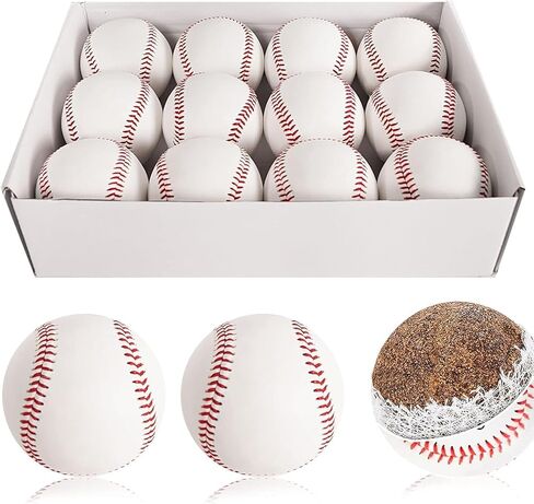 R&L Official Size Blank Practice Training Baseballs 12 Balls Pack Blank Baseball Sports Youth/Adult for League Play, Pitching, Batting, Fielding, Autograph, Gifts(One Dozen) in Kuwait