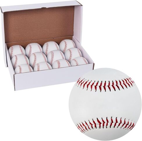 R&L Official Size Blank Practice Training Baseballs 12 Balls Pack Blank Baseball Sports Youth/Adult for League Play, Pitching, Batting, Fielding, Autograph, Gifts(One Dozen) in Kuwait