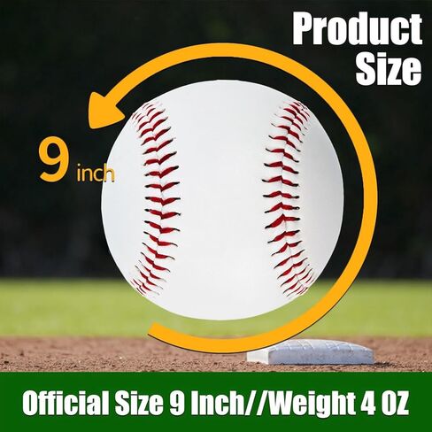 R&L Official Size Blank Practice Training Baseballs 12 Balls Pack Blank Baseball Sports Youth/Adult for League Play, Pitching, Batting, Fielding, Autograph, Gifts(One Dozen) in Kuwait