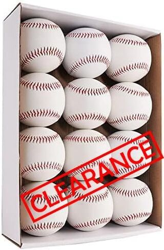 R&L Official Size Blank Practice Training Baseballs 12 Balls Pack Blank Baseball Sports Youth/Adult for League Play, Pitching, Batting, Fielding, Autograph, Gifts(One Dozen) in Kuwait