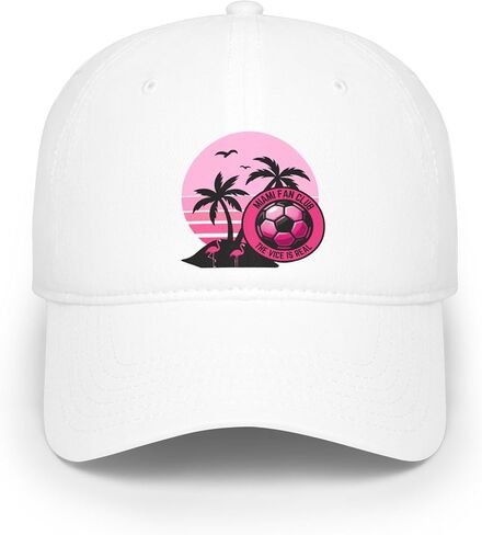 قبعة Miami Fan Club لكرة القدم - قبعة بيسبول The Vice is Real Pink Sunset - قبعة فلوريدا للأب من القطن قابلة للتعديل in Kuwait