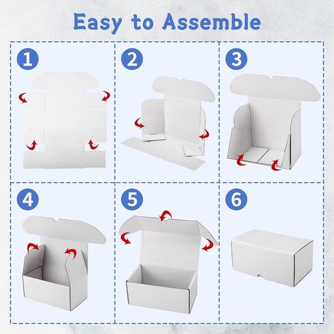 EXYGLO Trading Card Storage Box 25 Pack 340 Count 20pt with Dividers, 7.1x3.8x2.9 Inch Full White Cardboard Card Boxes for TCG/MTG/Sport Cards, Fit 3.6x2.6 Sleeves Shipping or Storing in Kuwait
